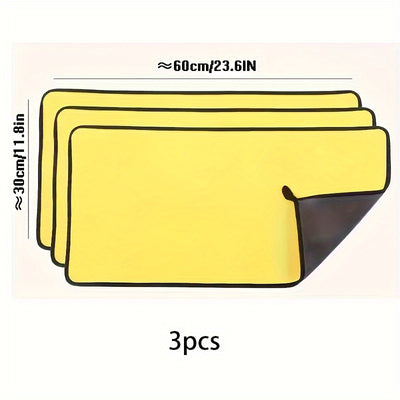 3-Pack Microfiber  Cleaning Cloths, 400 GSM Super Absorbent Washing Towels, Multi-Purpose  Cloth for Home, Kitchen, Bathroom, Window Wiping, Auto Care Supplies and Cleaning Tools