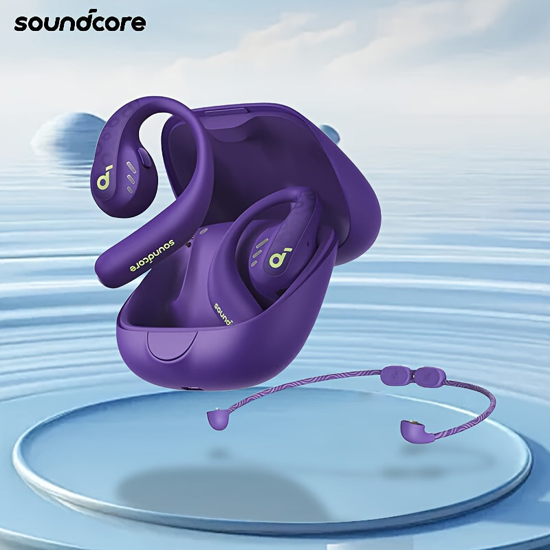 Soundcore AeroFit Pro Wireless Earbuds, Open-Ear Design for Comfortable Long-Term Wear, Strong Sound Quality, 2-in-1 Use, Built-in Microphone, 16.2mm Speakers, USB-C Charging, Ideal for Running and Outdoor Activities, Outdoor