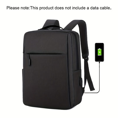 1pc Lightweight Laptop Bag - Durable Fabric Business Backpack with Adjustable Shoulder Straps, Multiple Compartments & Zipper Closure for School, Travel, Work - Grey, Backpack for Travel, Casual Style, Sturdy Construction