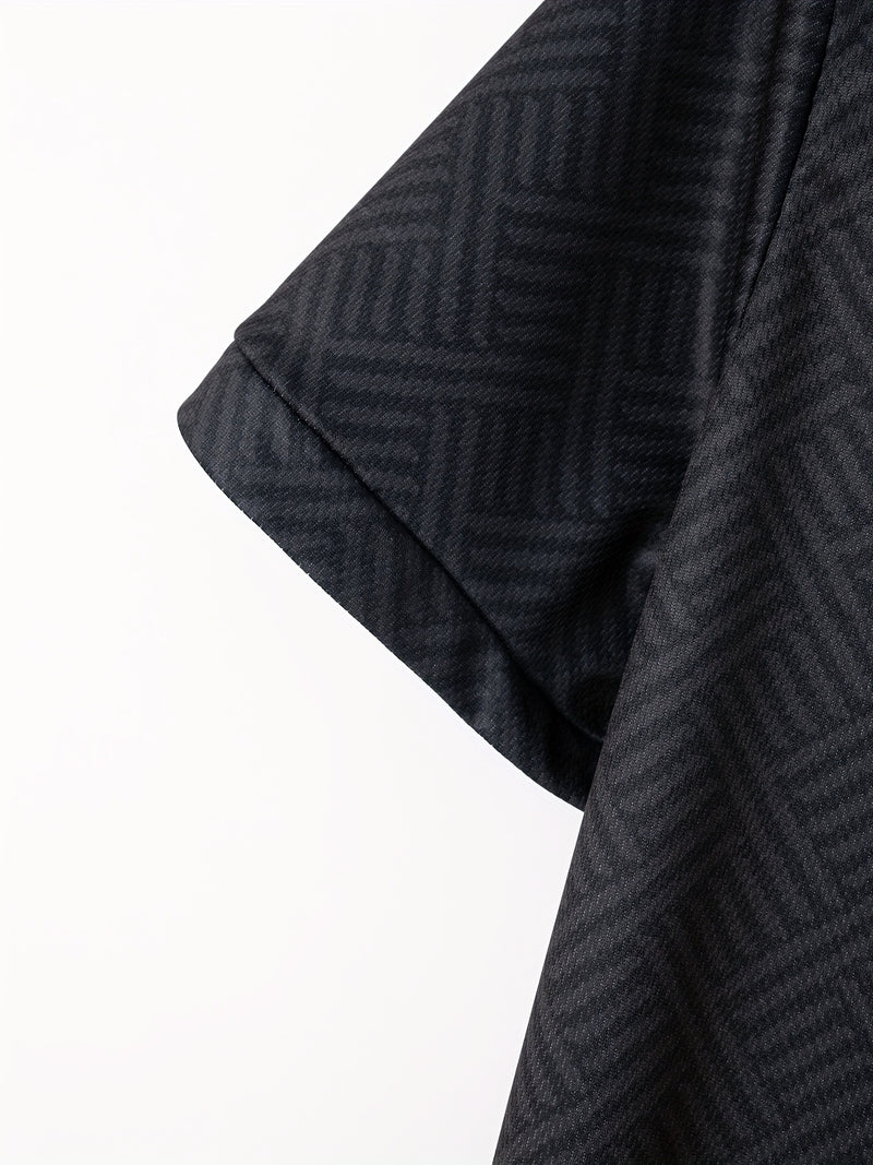 تي شيرت رجالي بأكمام قصيرة + شورت بدلة رياضية كاجوال باللون الأزرق