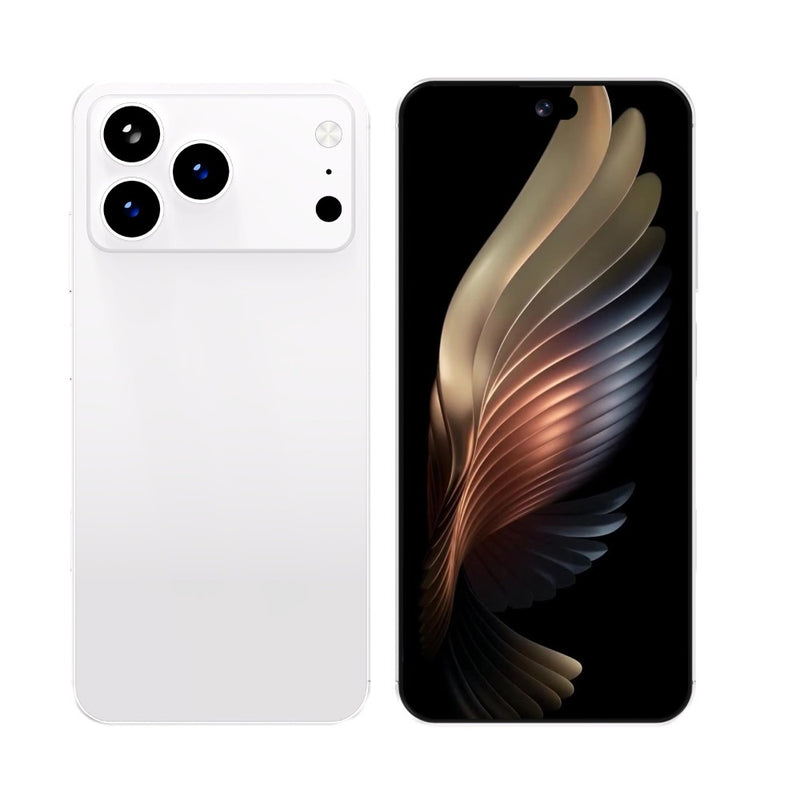 I17 Pro Max The global version of the smartphone, equipped with the Android 14 system, features a 6.8-inch high-definition screen, 12GB of RAM and 512GB of storage space, 72MP + 108MP cameras. It is a mobile smartphone.