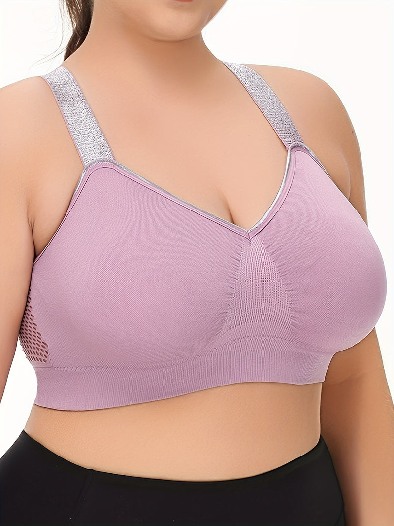 Middle Eastern Summer Thin Silvery Contrast High-End Bra Plus Size Breathable Women&