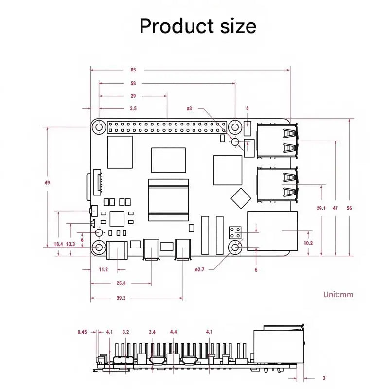 Raspberry Pi 5 2G/4G/8G/16G Raspberry Pi 1B/2B/3A+/3B/3B+/4B