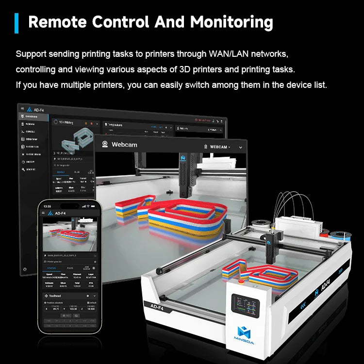 AD-F4 4-color High-speed 3D Printer Industrial Grade Sign Letters Advertising Channel Letter Printer for Letter Signage