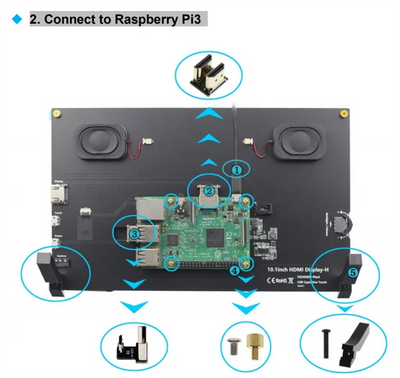 شاشة Raspberry Pi 5 LCD تعمل باللمس IPS مقاس 10.1 بوصة بدقة 1024X600 ومتوافقة مع HDMI لجهاز كمبيوتر شخصي صغير Raspberry Pi 3B+ 4B PS4
