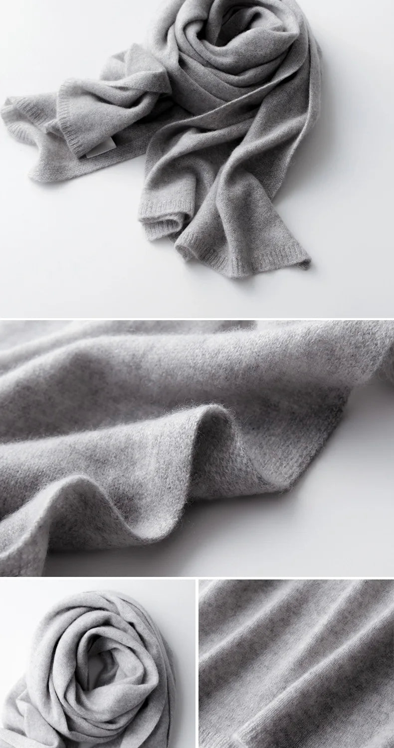 وشاح جديد من الكشمير الخالص ١٠٠٪، محبوك للنساء، مناسب للشتاء والخريف. أنيق وعصري! وشاح من الكشمير الخالص ١٠٠٪ للرجال والنساء.