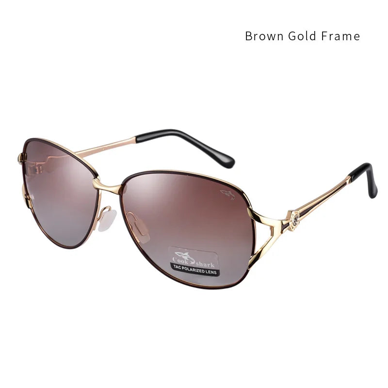 نظارات شمسية جديدة من Cook Shark لعام 2020، نظارات شمسية مستقطبة للسيدات، نظارات قيادة خفيفة للغاية، نظارات كلاسيكية
