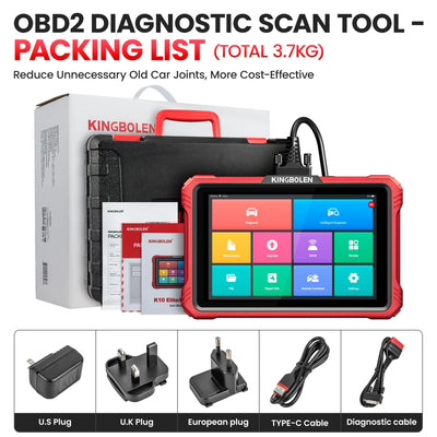 New Arrival K10 Elite All System OBD2 Scan Tool Topology Map Automotive ECU Coding Scanner Upgrade of KINGBOLEN K10