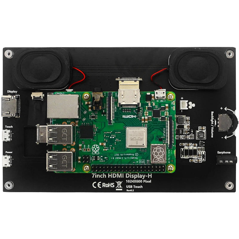 شاشة Raspberry Pi 5 تعمل باللمس مقاس 7 بوصات IPS 1024x600 HD LCD متوافقة مع HDMI لشاشة ثانوية RPI 4B 3B+ OPI 5 AIDA64 PC