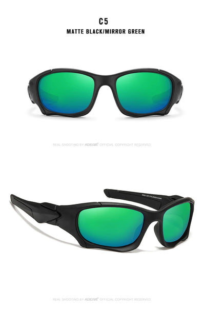 نظارات شمسية KDEAM الرياضية الخارجية المستقطبة للرجال بإطار منحني مقطوع وعدسات مقاومة للإجهاد ونظارات شمسية للنساء KD0623