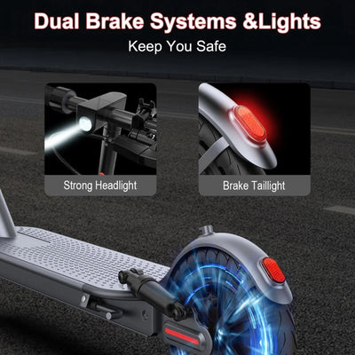 AOVOPRO AP07 Electric Scooter 350W Dual Suspension Turn Signals Foldable