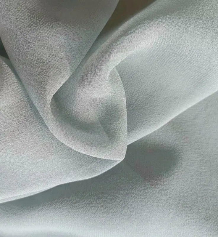 قماش حرير التوت 100%، جورجيت حرير 8 مم، صباغة خضراء، تقنية منسوجة، فساتين نسائية، حفلات زفاف، حقائب، ملابس للبنات