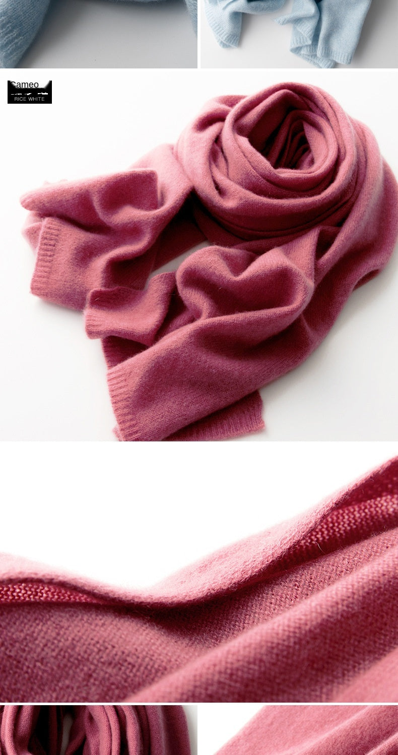 وشاح جديد من الكشمير الخالص ١٠٠٪، محبوك للنساء، مناسب للشتاء والخريف. أنيق وعصري! وشاح من الكشمير الخالص ١٠٠٪ للرجال والنساء.