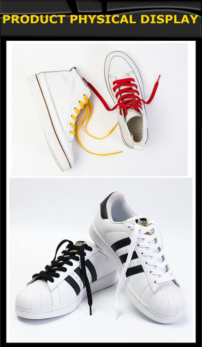 1 Pair / AF1 Shoelaces Flat Thicken Weave Craft Off Black White Shoe Laces High-top Sneaker Shoelace Accessories 25 Colors