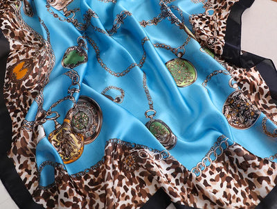 180*90 سم ماركة فاخرة أوشحة حرير صيفية للنساء شال لفافة ناعمة للنساء من أوروبا مصممة للشاطئ وشاح فولارد وشاح باريو