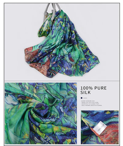 وشاح نسائي شتوي موضة 2016، عرض ساخن، أوشحة حرير التوت، شال حريري طويل للنساء، أزرق وقهوة، 180*110 سم