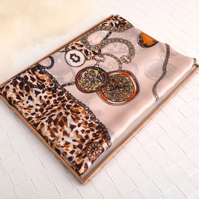 180*90 سم ماركة فاخرة أوشحة حرير صيفية للنساء شال لفافة ناعمة للنساء من أوروبا مصممة للشاطئ وشاح فولارد وشاح باريو