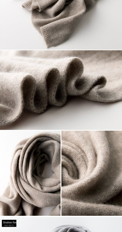 وشاح جديد من الكشمير الخالص ١٠٠٪، محبوك للنساء، مناسب للشتاء والخريف. أنيق وعصري! وشاح من الكشمير الخالص ١٠٠٪ للرجال والنساء.