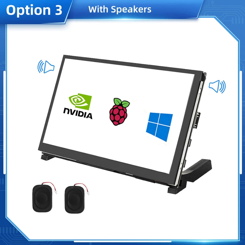 شاشة Raspberry Pi 5 تعمل باللمس مقاس 7 بوصات IPS 1024x600 HD LCD متوافقة مع HDMI لشاشة ثانوية RPI 4B 3B+ OPI 5 AIDA64 PC