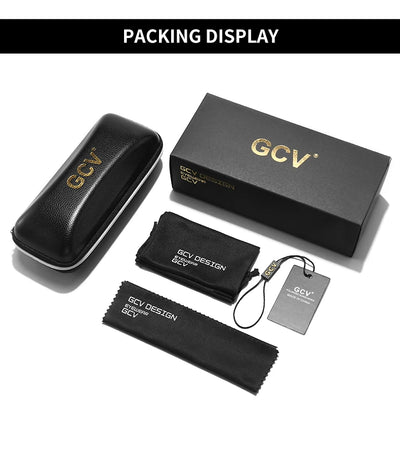 نظارات شمسية GCV ذات طبقتين وعدسات قابلة للإزالة، نظارات بلو راي، أسيتات، قوطي، ريترو، ستيم بانك، مستقطبة، للرجال والنساء، بدون نظارات شمسية