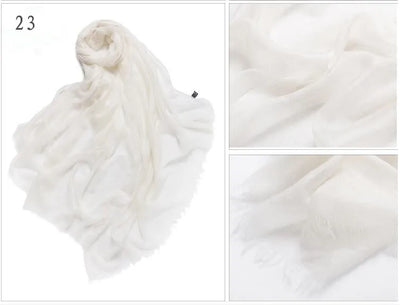 وشاح كشمير 100% من الفئة 400S، ماركة فاخرة، شال كشمير رقيق، مناسب للصيف والشتاء، وشاح كشمير ناعم وطويل للنساء