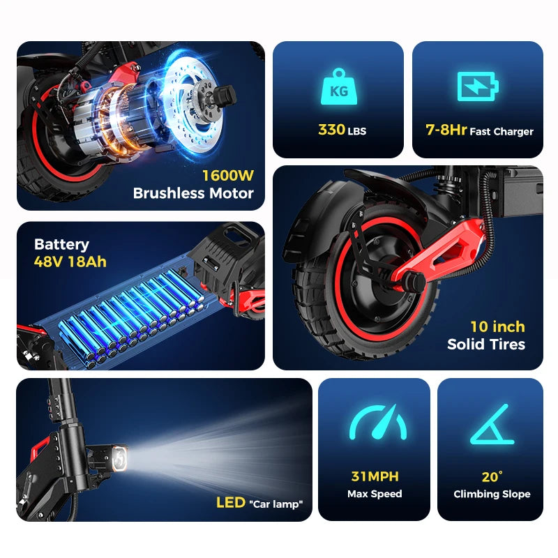 FREEBOY EU Warehouse Adult Escooter  1600w Fast Speed Folding  Import Adult Powerful Cheap Off Road Electric Scooter