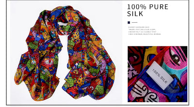 وشاح نسائي شتوي موضة 2016، عرض ساخن، أوشحة حرير التوت، شال حريري طويل للنساء، أزرق وقهوة، 180*110 سم