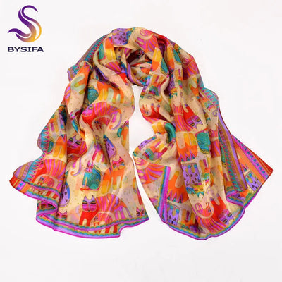 وشاح نسائي شتوي موضة 2016، عرض ساخن، أوشحة حرير التوت، شال حريري طويل للنساء، أزرق وقهوة، 180*110 سم