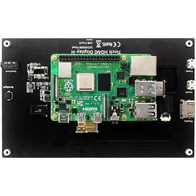 شاشة Raspberry Pi 5 تعمل باللمس مقاس 7 بوصات IPS 1024x600 HD LCD متوافقة مع HDMI لشاشة ثانوية RPI 4B 3B+ OPI 5 AIDA64 PC