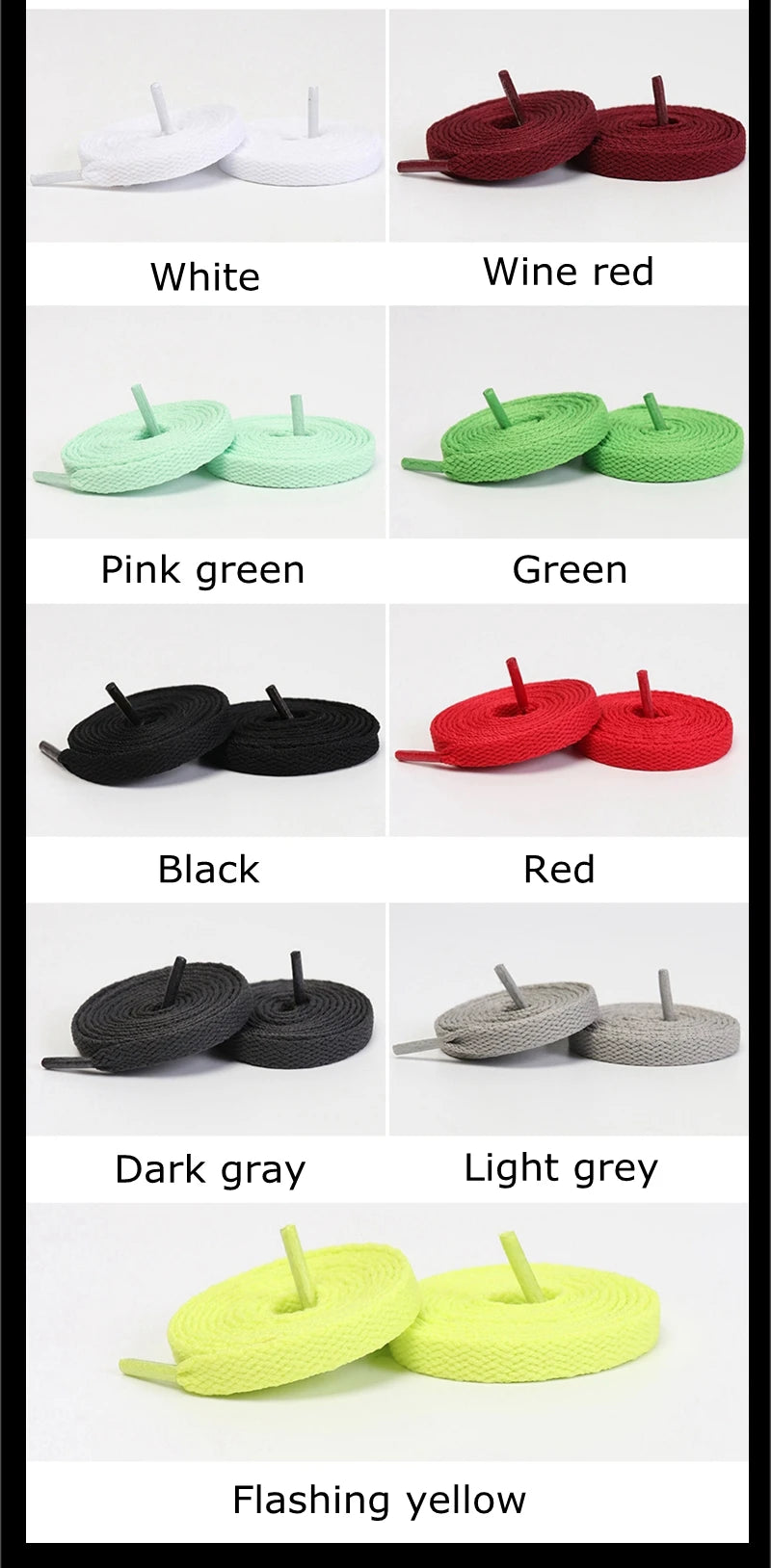 1 Pair / AF1 Shoelaces Flat Thicken Weave Craft Off Black White Shoe Laces High-top Sneaker Shoelace Accessories 25 Colors