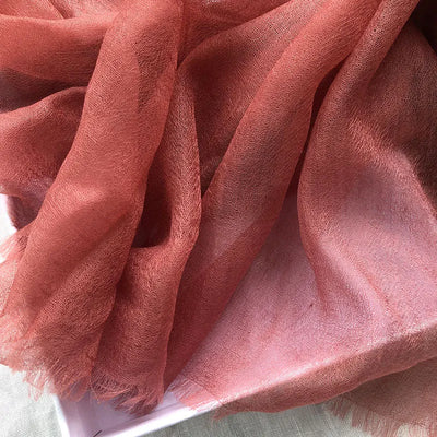 وشاح كشمير 100% من الفئة 400S، ماركة فاخرة، شال كشمير رقيق، مناسب للصيف والشتاء، وشاح كشمير ناعم وطويل للنساء