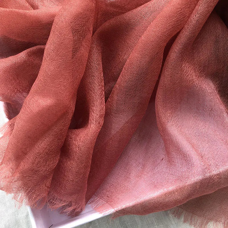 وشاح كشمير 100% من الفئة 400S، ماركة فاخرة، شال كشمير رقيق، مناسب للصيف والشتاء، وشاح كشمير ناعم وطويل للنساء