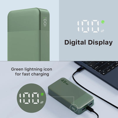 45W Fast Charging 20000mAh HighCapacity Waterproof Portable Mobile Power Bank