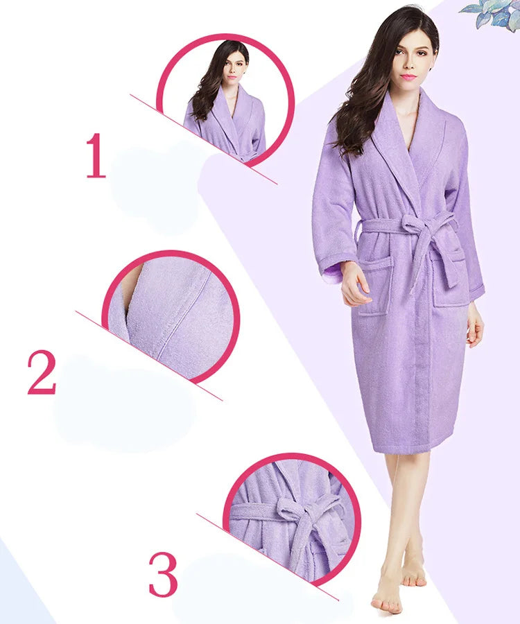 رداء حمام قطني 100%، رداء حمام ناعم للجنسين، رداء حمام رجالي ونسائي، رداء نوم، رداء حمام منزلي غير رسمي للرجال