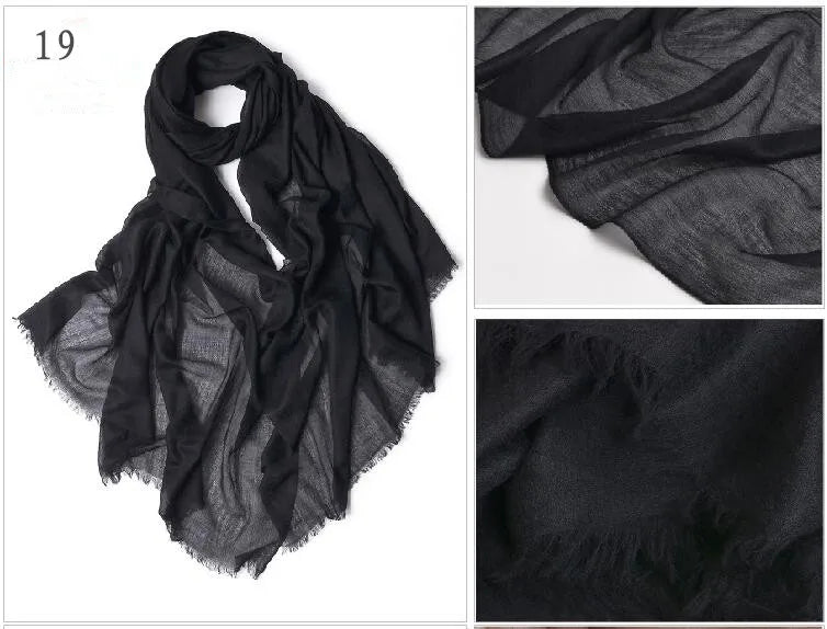 وشاح كشمير 100% من الفئة 400S، ماركة فاخرة، شال كشمير رقيق، مناسب للصيف والشتاء، وشاح كشمير ناعم وطويل للنساء