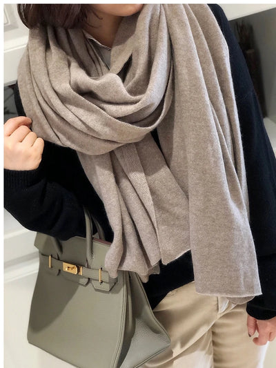 وشاح جديد من الكشمير الخالص ١٠٠٪، محبوك للنساء، مناسب للشتاء والخريف. أنيق وعصري! وشاح من الكشمير الخالص ١٠٠٪ للرجال والنساء.