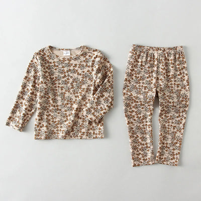 طقم بيجامات عيد الميلاد للأطفال، ملابس داخلية للبنات والأولاد، ملابس نوم بأكمام طويلة، طقم بيجامات للأطفال