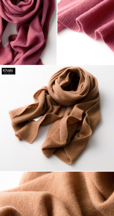 وشاح جديد من الكشمير الخالص ١٠٠٪، محبوك للنساء، مناسب للشتاء والخريف. أنيق وعصري! وشاح من الكشمير الخالص ١٠٠٪ للرجال والنساء.