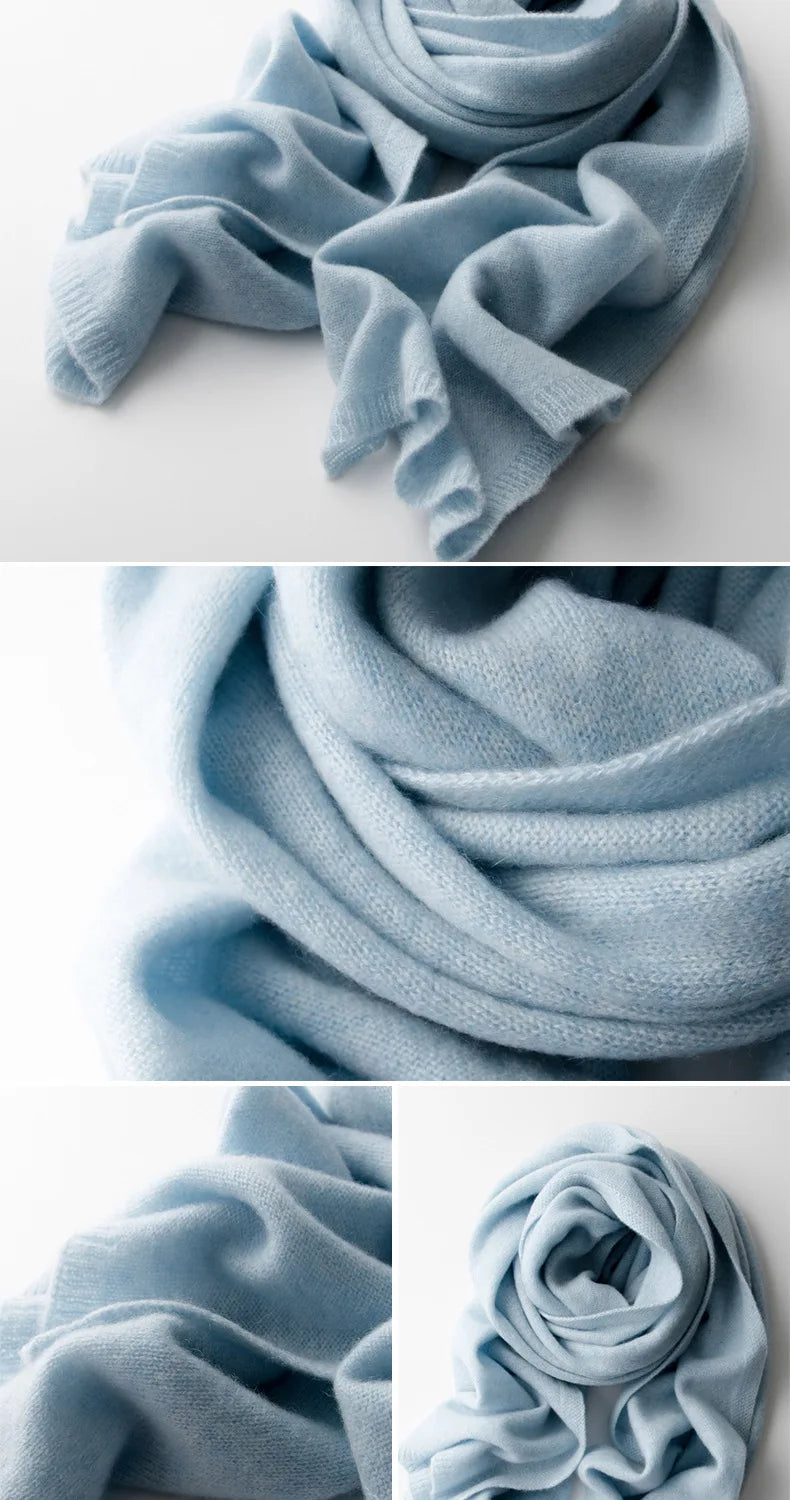 وشاح جديد من الكشمير الخالص ١٠٠٪، محبوك للنساء، مناسب للشتاء والخريف. أنيق وعصري! وشاح من الكشمير الخالص ١٠٠٪ للرجال والنساء.