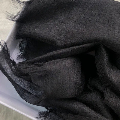 وشاح كشمير 100% من الفئة 400S، ماركة فاخرة، شال كشمير رقيق، مناسب للصيف والشتاء، وشاح كشمير ناعم وطويل للنساء