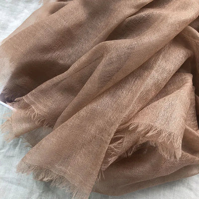 وشاح كشمير 100% من الفئة 400S، ماركة فاخرة، شال كشمير رقيق، مناسب للصيف والشتاء، وشاح كشمير ناعم وطويل للنساء