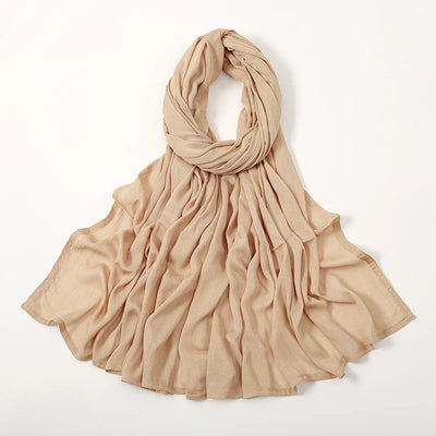 شالات حجاب إسلامية من القطن الرايون للنساء، وشاح سادة، مقاس كبير، حجاب إسلامي، عمامة، عصابة رأس 190*85 سم