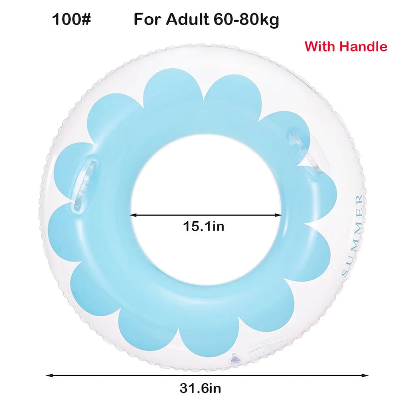 ROOXIN Baby Child حلقة مقعد سباحة قابلة للنفخ أنبوب حلقة سباحة للأطفال والكبار حلقة سباحة تعويم حمام السباحة معدات اللعب المائية