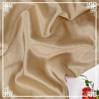 قماش ساتان كريستالي لامع سميك وثقيل بالمتر للملابس والفساتين وديكورات هانفو وقماش الخياطة اليدوي بلون أزرق سادة ومضاد للتجاعيد