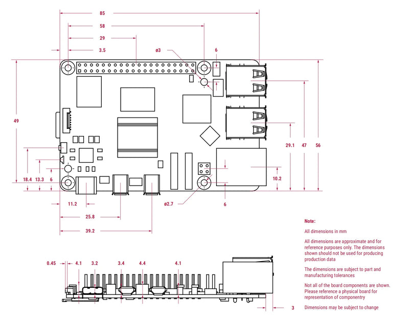 لوحة Raspberry Pi 5 Cortex-A76 Linux 4GB 8GB Arm Board Python Programlama PCIe Gigabit Ethernet USB3.0