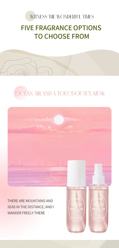 عطر برازيلي رقمي، عطر للجسم، بخاخ عطري، خالٍ من الكحول، عطر للجسم يدوم طويلاً، 90 مل