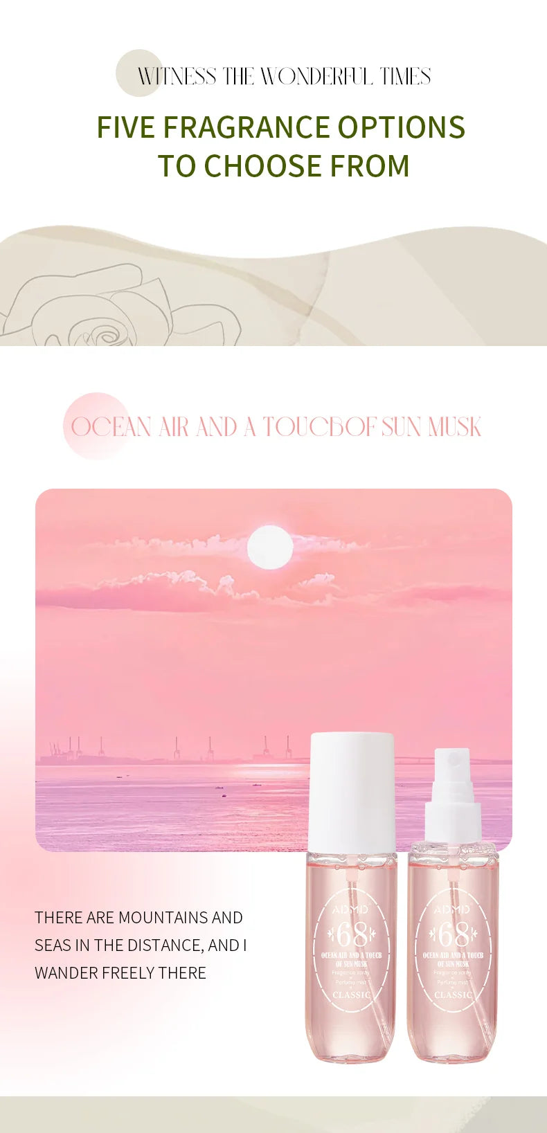 عطر برازيلي رقمي، عطر للجسم، بخاخ عطري، خالٍ من الكحول، عطر للجسم يدوم طويلاً، 90 مل