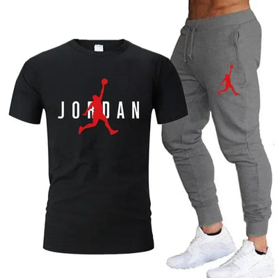 مجموعة ملابس رياضية رجالية صيفية الأكثر مبيعًا في عام 2025، مكونة من تي شيرت وبنطلون وبنطلون رياضي كاجوال للياقة البدنية وقميص وبنطلون رياضي وأزياء الهيب هوب - مجموعات رجالية -