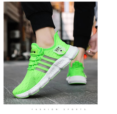 حذاء رجالي شبكي قابل للتنفس، حذاء مسطح عصري خفيف الوزن للمشي، مقاس كبير، حذاء تنس رجالي، حذاء جري ولياقة بدنية خارجي 2024