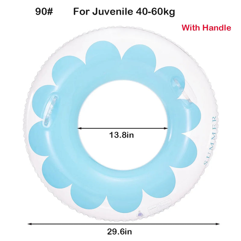 ROOXIN Baby Child حلقة مقعد سباحة قابلة للنفخ أنبوب حلقة سباحة للأطفال والكبار حلقة سباحة تعويم حمام السباحة معدات اللعب المائية